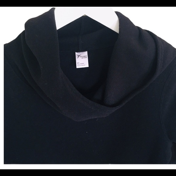 OLD NAVY Active Fleece Cowl Neck Sweater With Long Sleeves Black Size Small - Picture 5 of 10